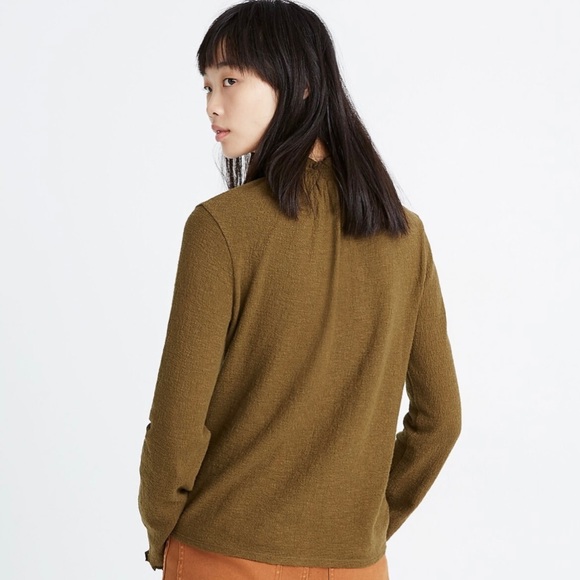 Madewell Texture & Thread Ruffled Mock Turtleneck - Picture 4 of 5
